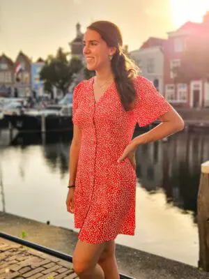 Malba - rode jurk met stippen