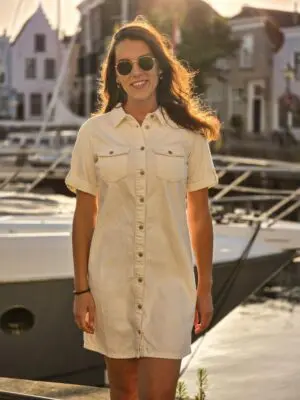 Jennie - witte spijkerjurk