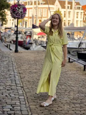 Rachel - jurk geel