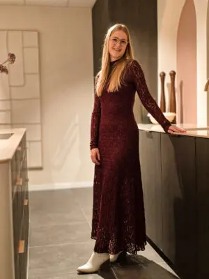 Luna - lange jurk rood