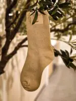Sokken - beige met glitters