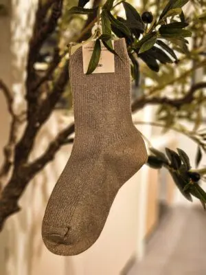Sokken - taupe met glitters