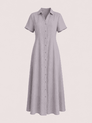 Linn - lange jurk grijs