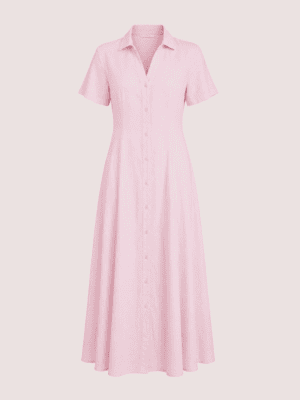 Linn - lange jurk roze