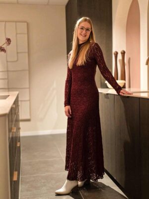 Luna - lange jurk rood