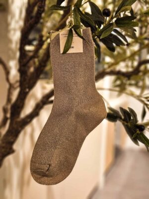 Sokken - taupe met glitters