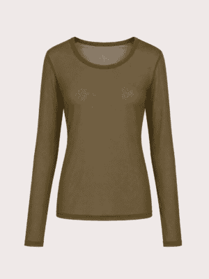 Olivia - olijfgroene top