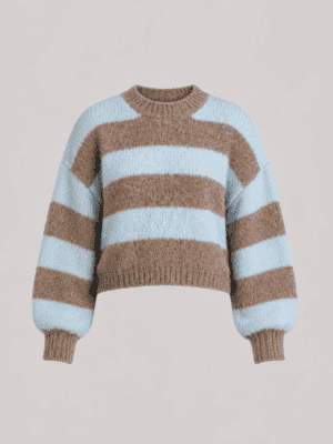 Benthe - trui blauw/bruin