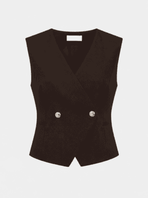 Iris - donkerbruin gilet