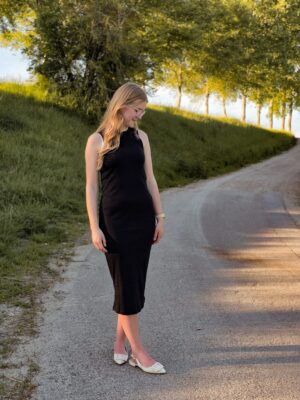 Lavender - zwarte jurk