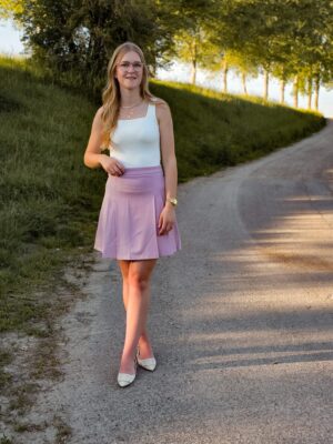 Jade - roze plooirok