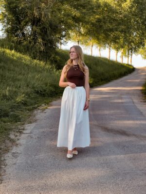 Isa - lange witte rok