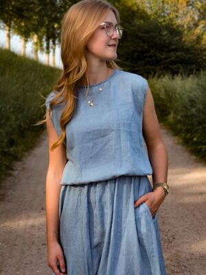 Eliza - blauwe top