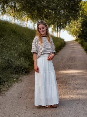 Karlijn - gestreepte top bruin