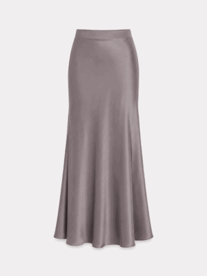 Miro - taupe satijnen rok