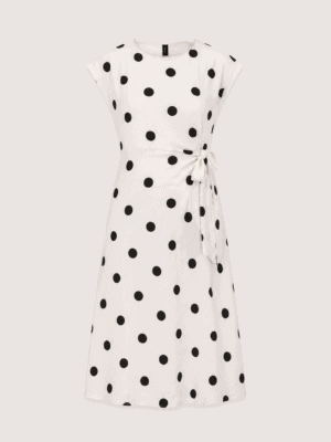 Fleur - witte polkadot jurk