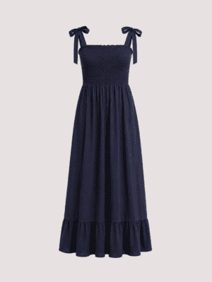 Martha - blauwe jurk met strikjes