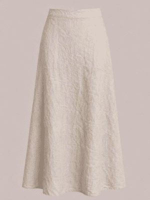 Yara - linnen rok beige