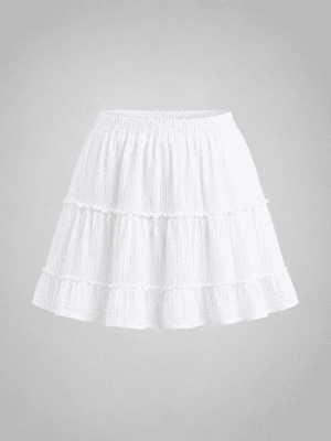 Nova - mousseline rok wit