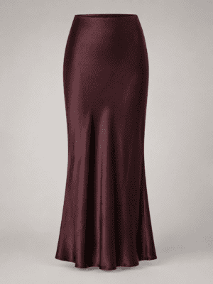 Tess - satijnen rok bordeaux