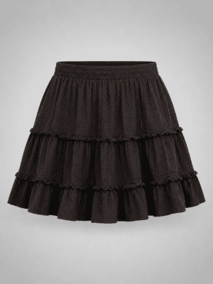 Nova - mousseline rok bruin